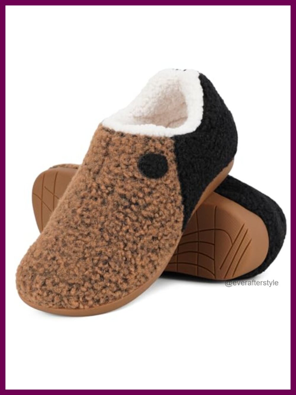Orthopedic Slippers with Arch Support Faux Fur Sherpa Fleece Lined Plantar